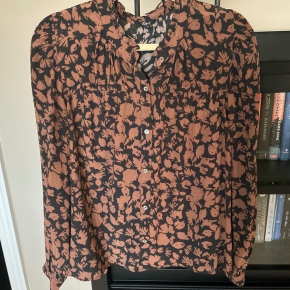 RAILS CAMILLE FLORAL SHIRT IN GARDEN SILHOUETTE SIZE LARGE - Picture 1 of 4